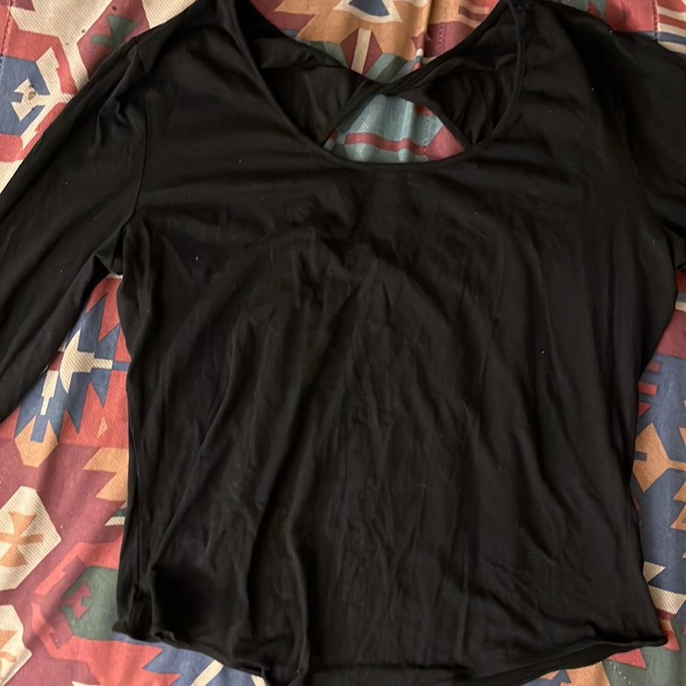 Black plus size bodysuit shirt